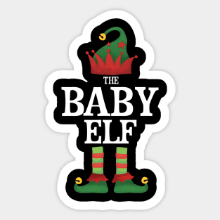 Baby Elf Matching Family Group Christmas Party Pajamas Sticker